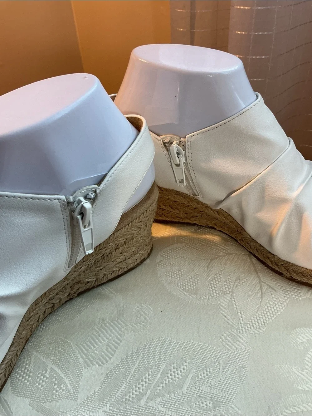 Easy Street Off White Wedge Sandals